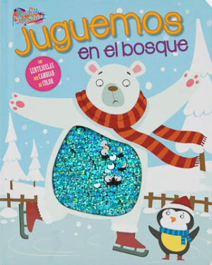 Juguemos en el bosque- libro con lentejuelas